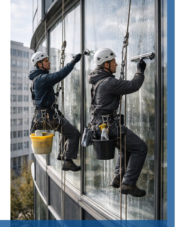 Мойка панорамных окон в Мегионе от 365 р. заказать у ВЫСОТНИК-Мго