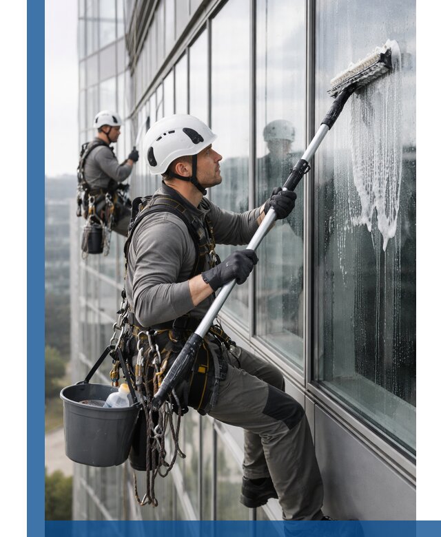 Высотная мойка сплошного остекления с выездом в Мегионе