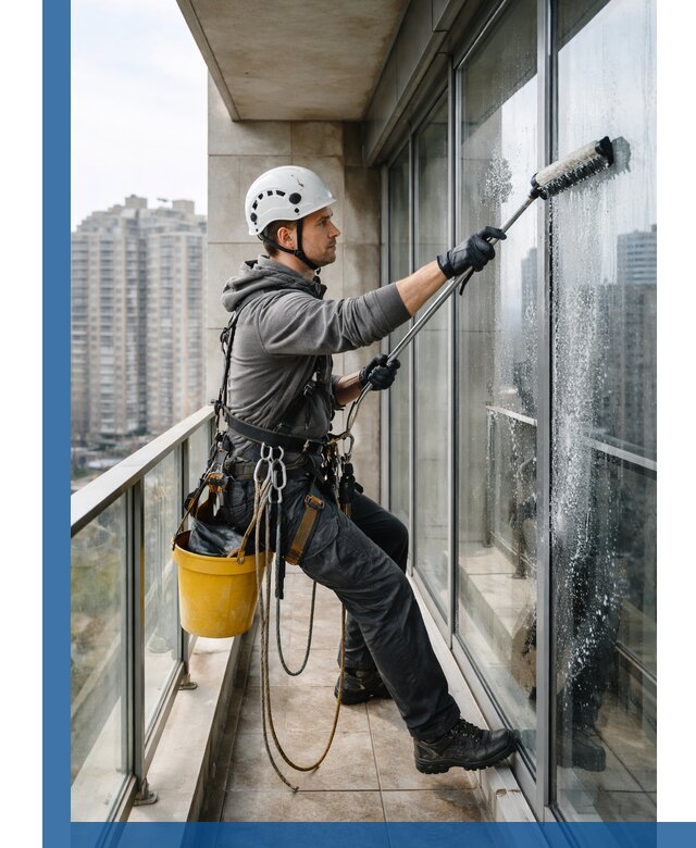 Профессиональная мойка балконного остекления в Мегионе