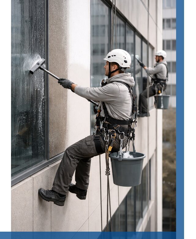 Мойка фасадов зданий в Мегионе под ключ от 365 р. | ВЫСОТНИК-Мго