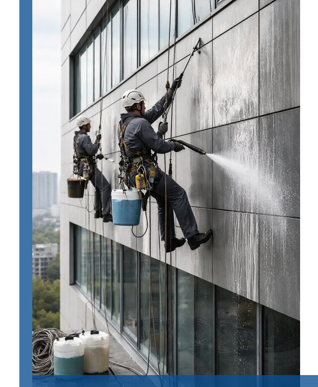 Профессиональная мойка вентилируемых фасадов в Мегионе