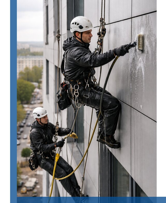 Профессиональная мойка фасада из композита в Мегионе