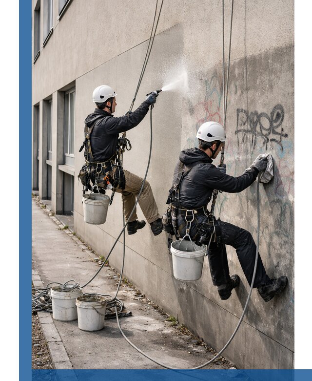 Антиграффити покрытие фасада с защитой от надписей в Мегионе