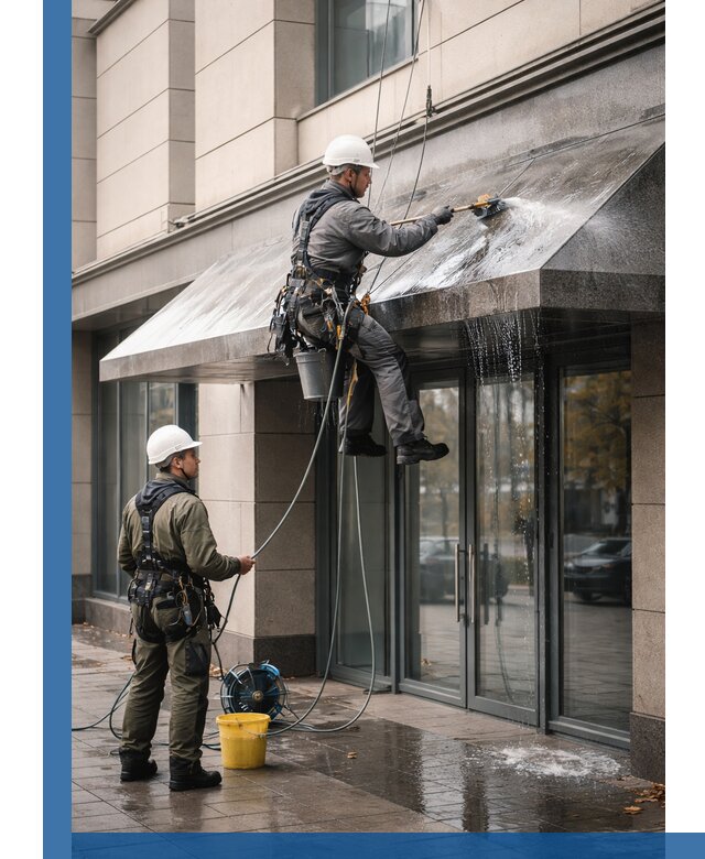 Профессиональная мойка козырьков и навесов в Мегионе