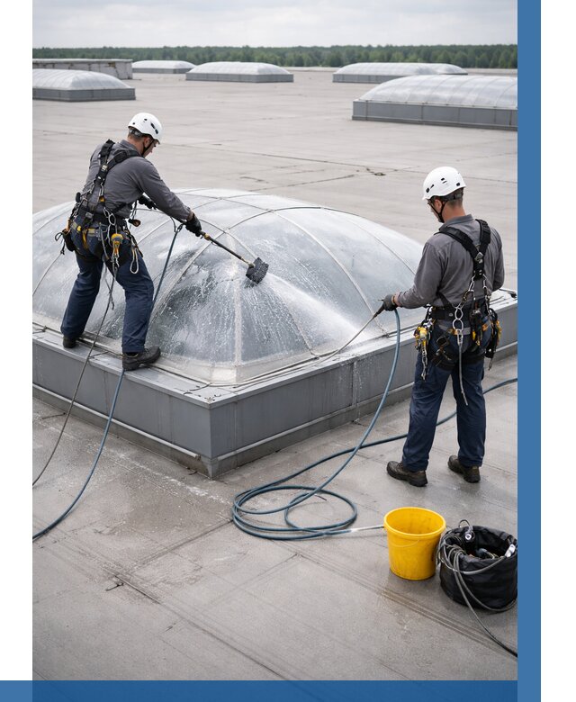 Мойка зенитных фонарей в Мегионе, заказать от 4691 р. | ВЫСОТНИК-Мго