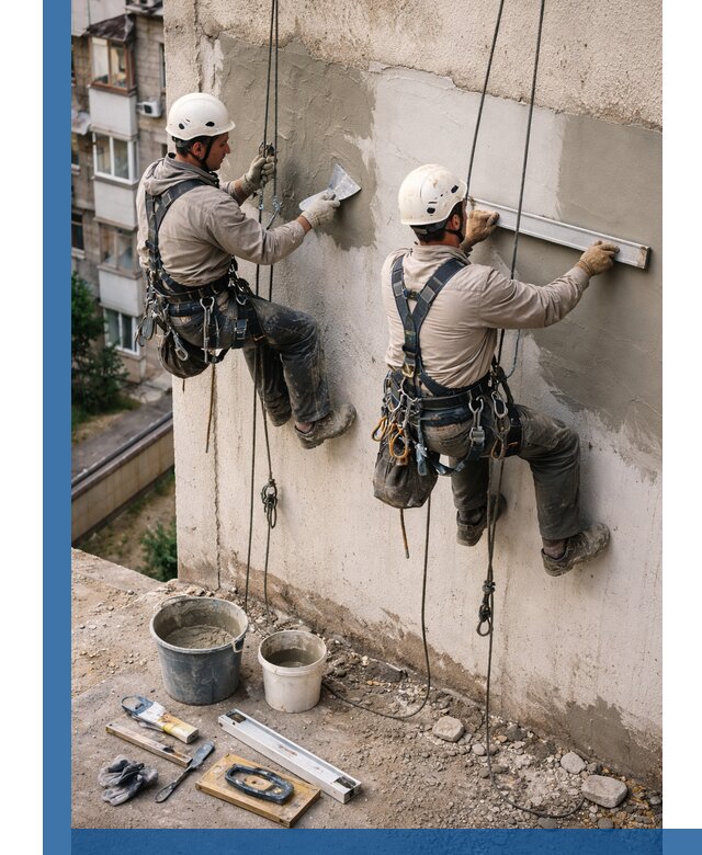 Комплексный ремонт штукатурного фасада с гарантией в Мегионе