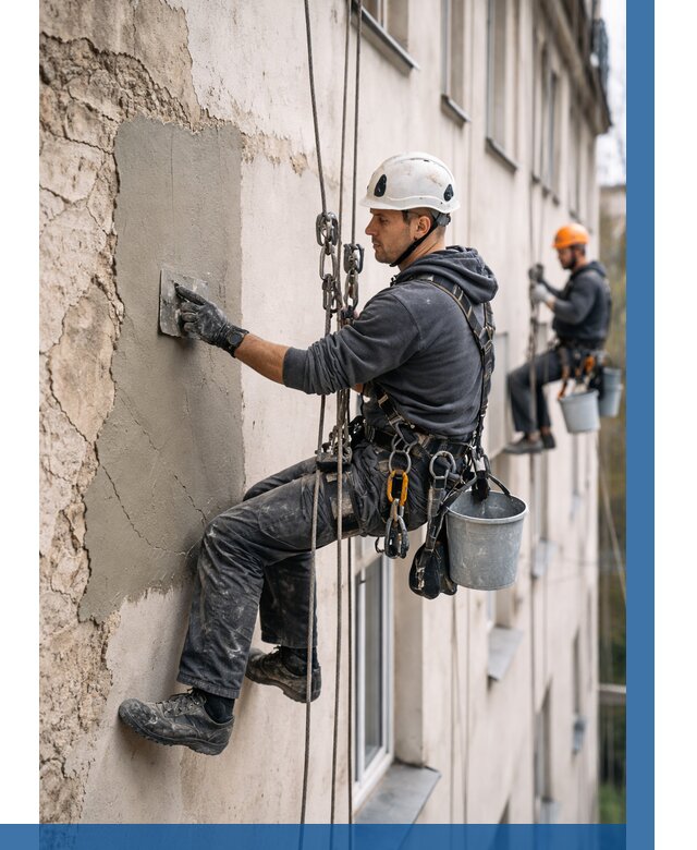 Восстановление штукатурки фасада в Мегионе от 1251 р. | ВЫСОТНИК-Мго