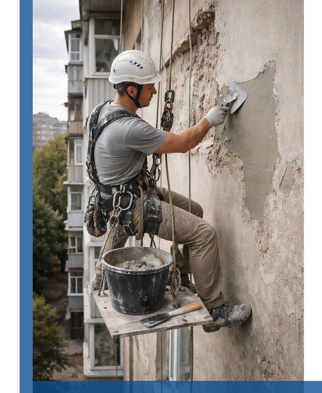 Восстановление фасадной штукатурки в Мегионе с гарантией качества