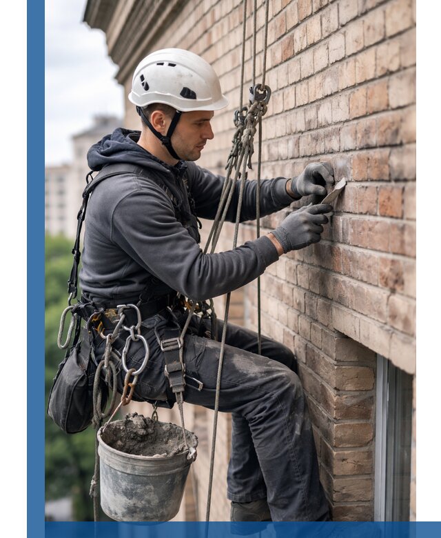 Качественный ремонт кирпичной кладки фасада в Мегионе с гарантией