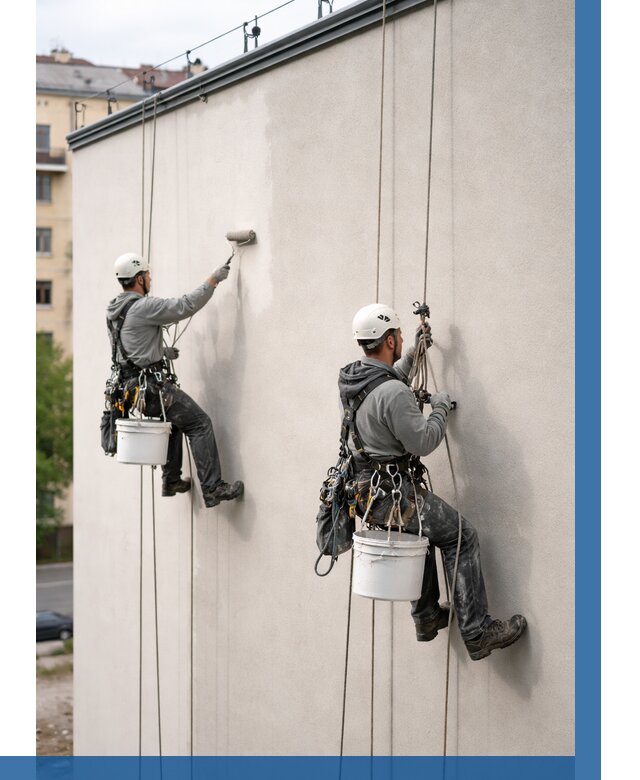 Покраска оштукатуренного фасада в Мегионе от 334 р. | ВЫСОТНИК-Мго