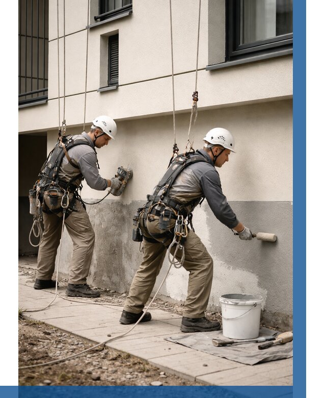 Окраска цоколя здания в Мегионе от 469 р. под ключ | ВЫСОТНИК-Мго