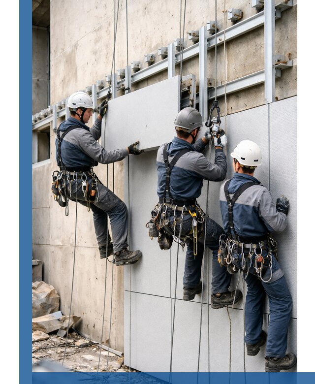 Монтаж вентилируемого фасада в Мегионе под ключ с гарантией качества