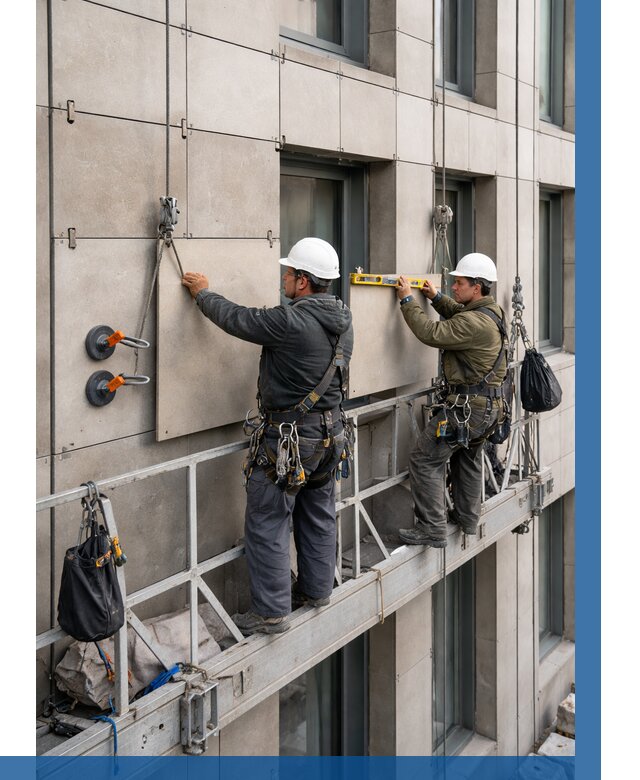 Монтаж керамогранита на фасад в Мегионе от 2606 р. | ВЫСОТНИК-Мго