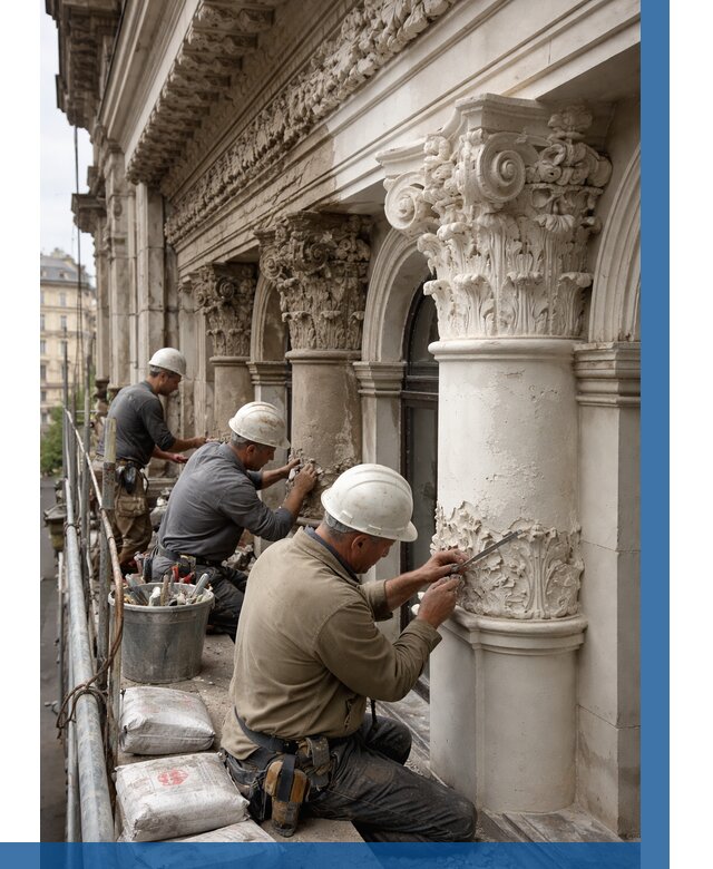 Реставрация фасадной лепнины в Мегионе от 2606 р. | ВЫСОТНИК-Мго