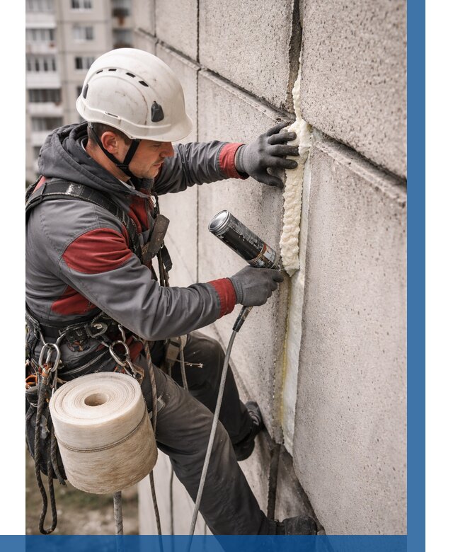 Утепление межпанельных швов в Мегионе от 730 р. | ВЫСОТНИК-Мго