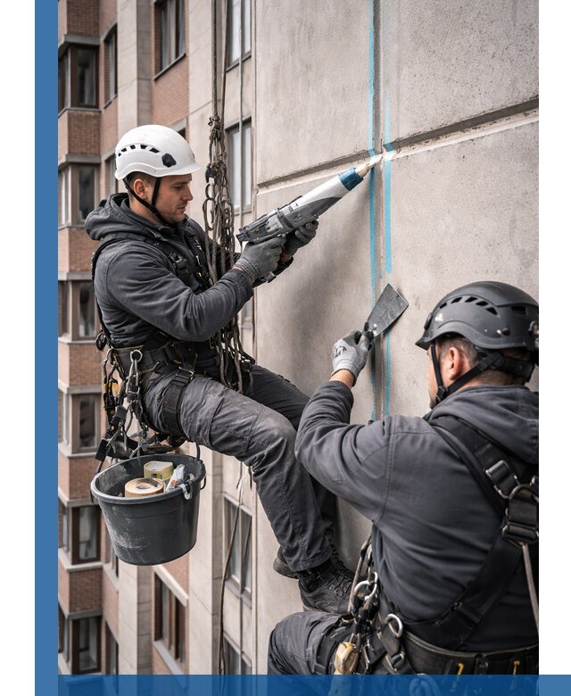 Вторичная герметизация швов фасада и кровли в Мегионе