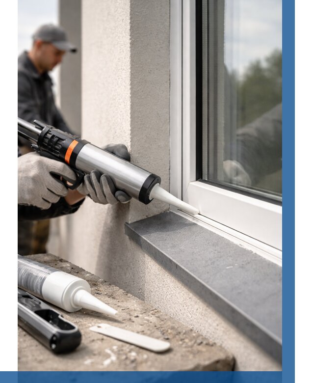 Герметизация монтажных швов окон в Мегионе от 678 р. | ВЫСОТНИК-Мго