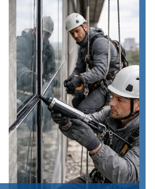 Герметизация витражных швов в Мегионе от 678 р. | ВЫСОТНИК-Мго