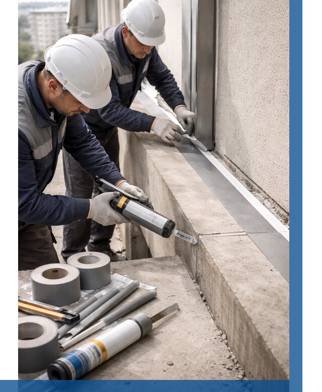 Герметизация примыкания балкона в Мегионе от 4691 р. | ВЫСОТНИК-Мго