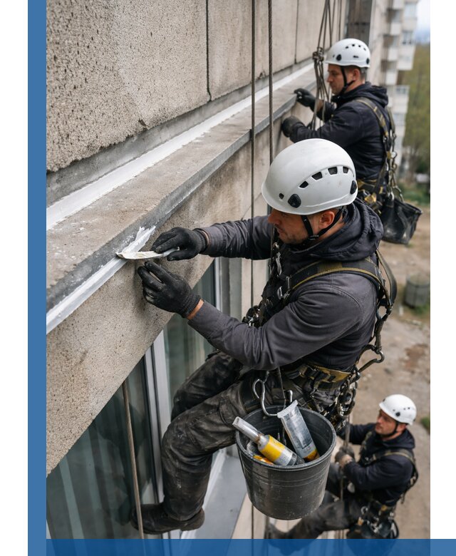 Герметизация примыкания балкона в Мегионе под ключ с гарантией