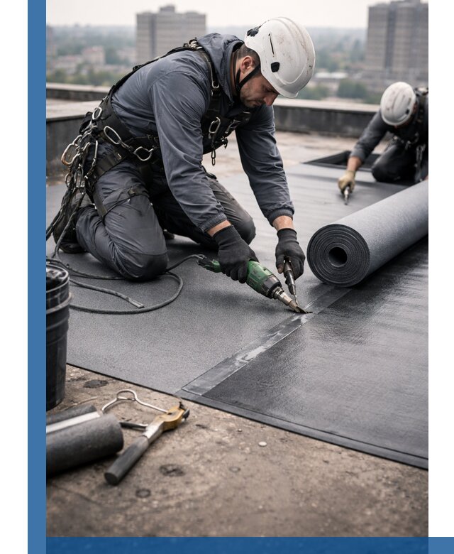 Ремонт мягкой кровли в Мегионе с выездом промальпинистов