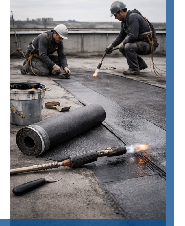 Ремонт рулонной кровли в Мегионе от 678 р. | ВЫСОТНИК-Мго