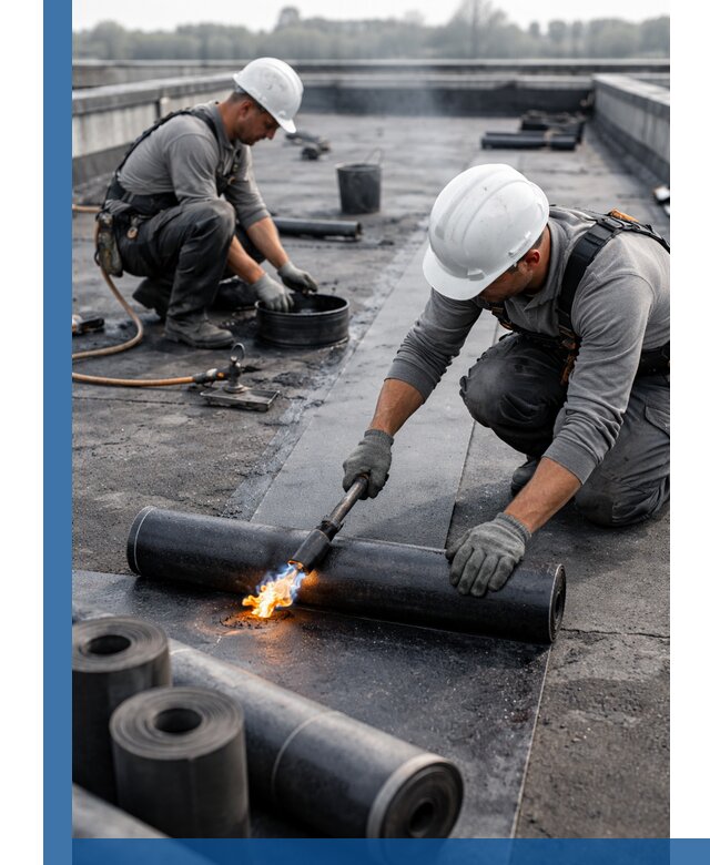 Ремонт рулонной кровли в Мегионе герметизация и восстановление