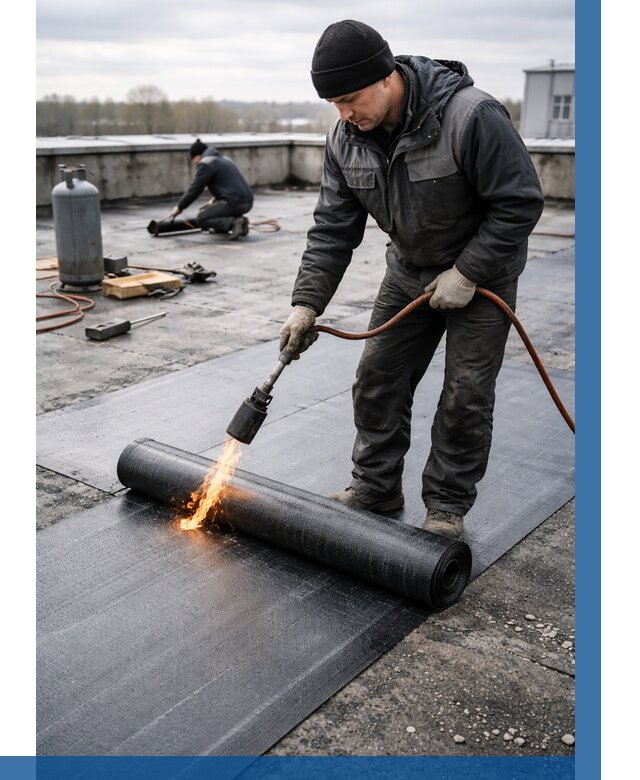 Ремонт наплавляемой кровли в Мегионе от 730 р. | ВЫСОТНИК-Мго