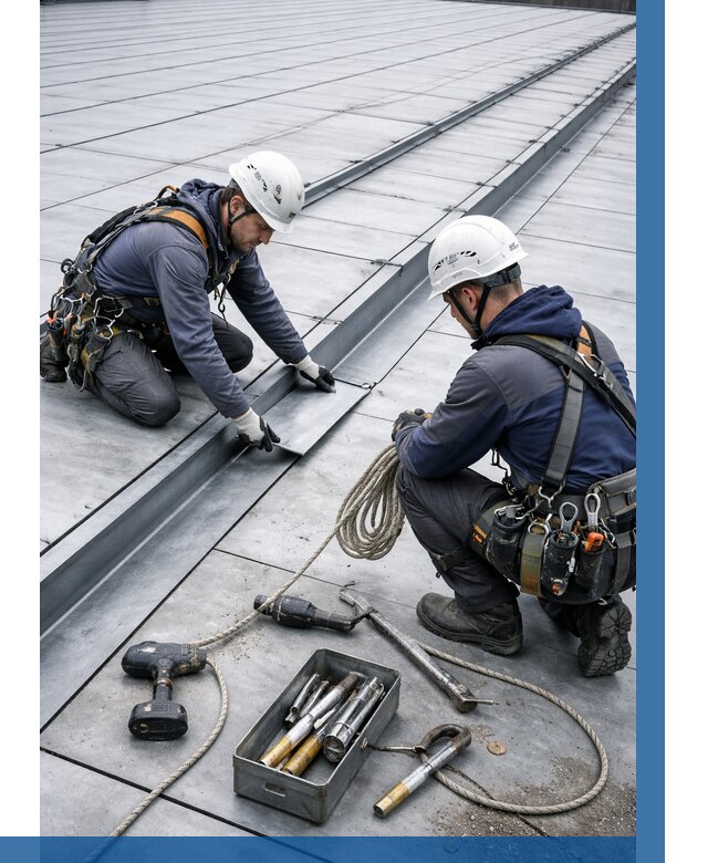 Ремонт фальцевой кровли в Мегионе от 730 р. | ВЫСОТНИК-Мго