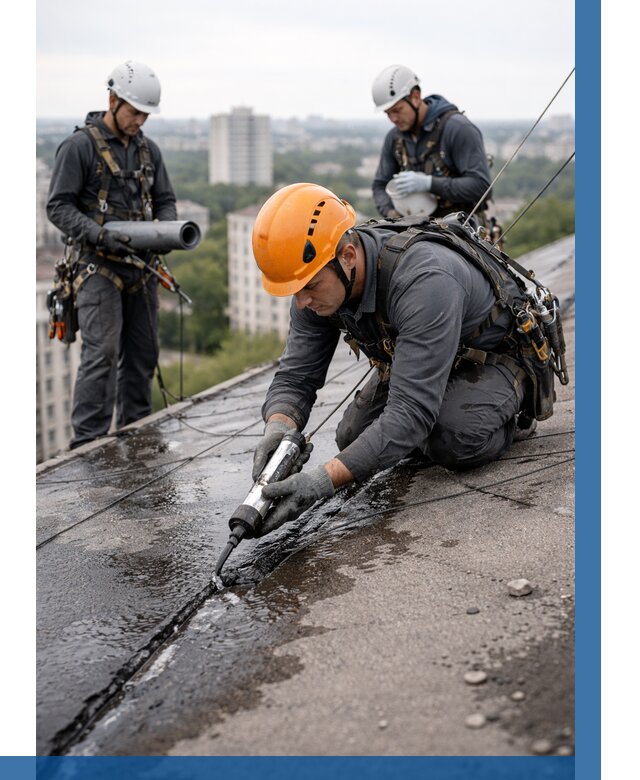 Устранение протечек кровли в Мегионе от 12510 р. | ВЫСОТНИК-Мго