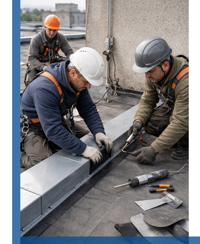 Ремонт кровельных примыканий в Мегионе профессионально