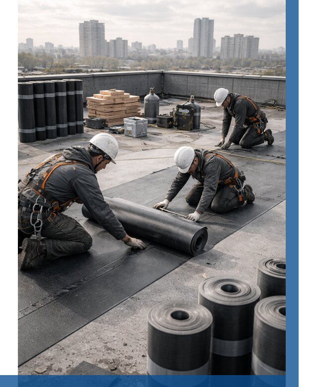 Монтаж мягкой кровли под ключ в Мегионе от 469 р. | ВЫСОТНИК-Мго