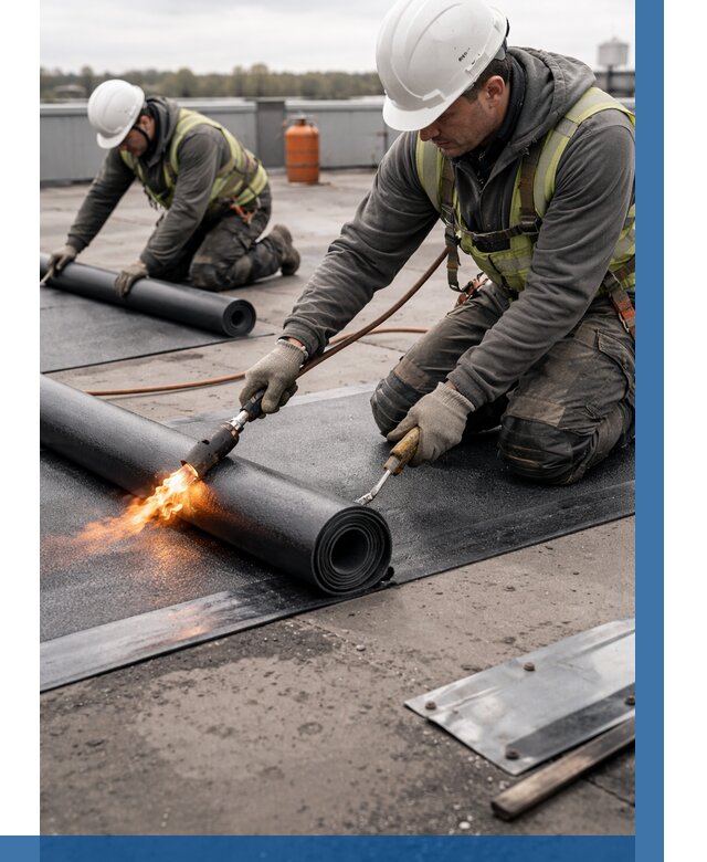 Монтаж наплавляемой кровли в Мегионе от 886 р. — ВЫСОТНИК-Мго