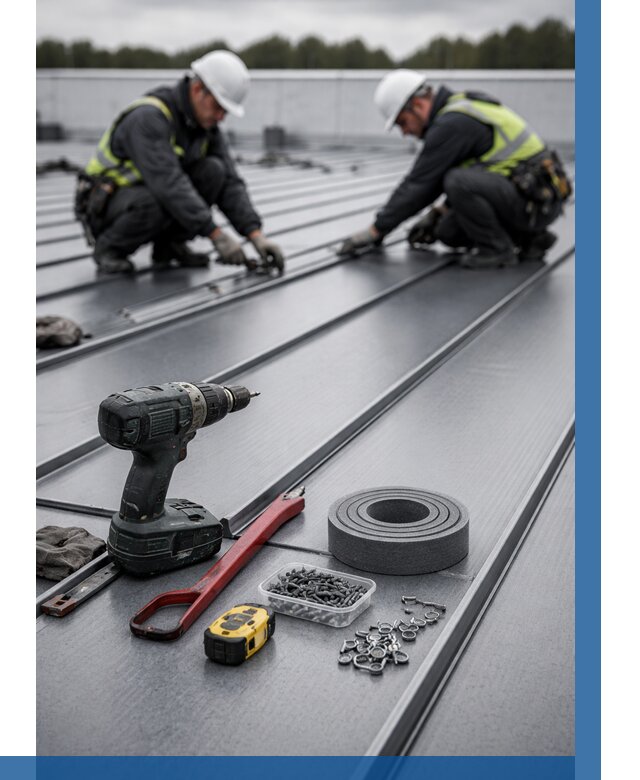 Монтаж фальцевой кровли в Мегионе от 1877 р. | ВЫСОТНИК-Мго