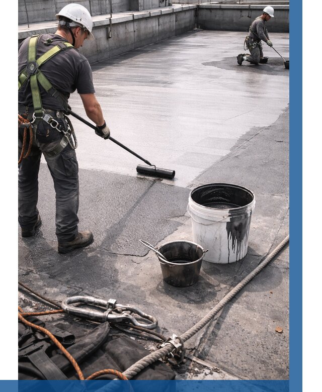 Гидроизоляция кровли жидкой резиной в Мегионе от 521 р. | ВЫСОТНИК-Мго