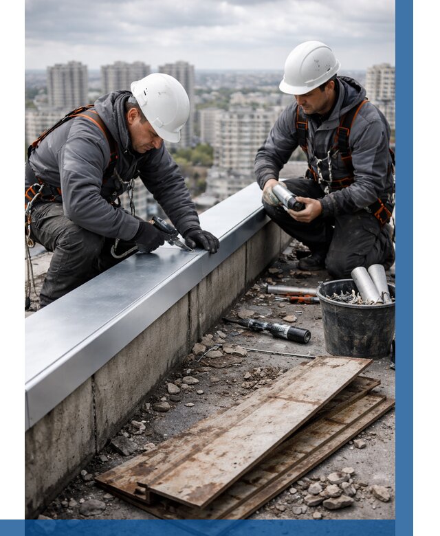 Замена парапетных крышек под ключ в Мегионе от 1251 р. | ВЫСОТНИК-Мго