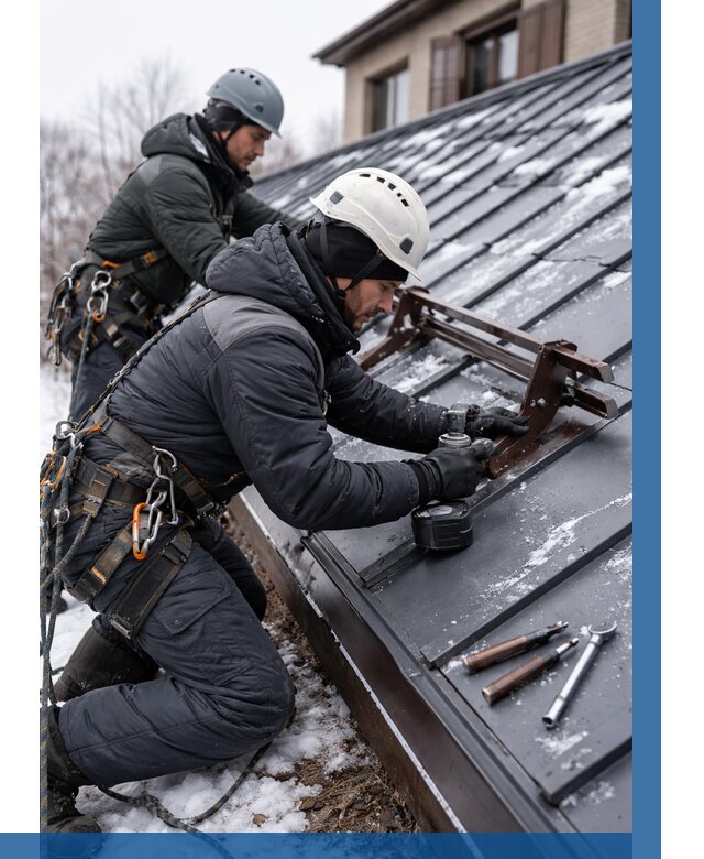 Монтаж снегозадержателей в Мегионе от 469 р. | ВЫСОТНИК-Мго