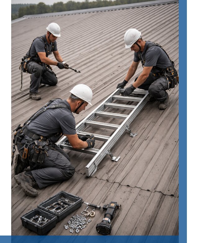 Монтаж кровельной лестницы в Мегионе от 4691 р. | ВЫСОТНИК-Мго