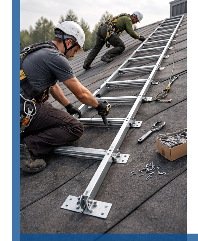 Профессиональный монтаж кровельной лестницы в Мегионе под ключ