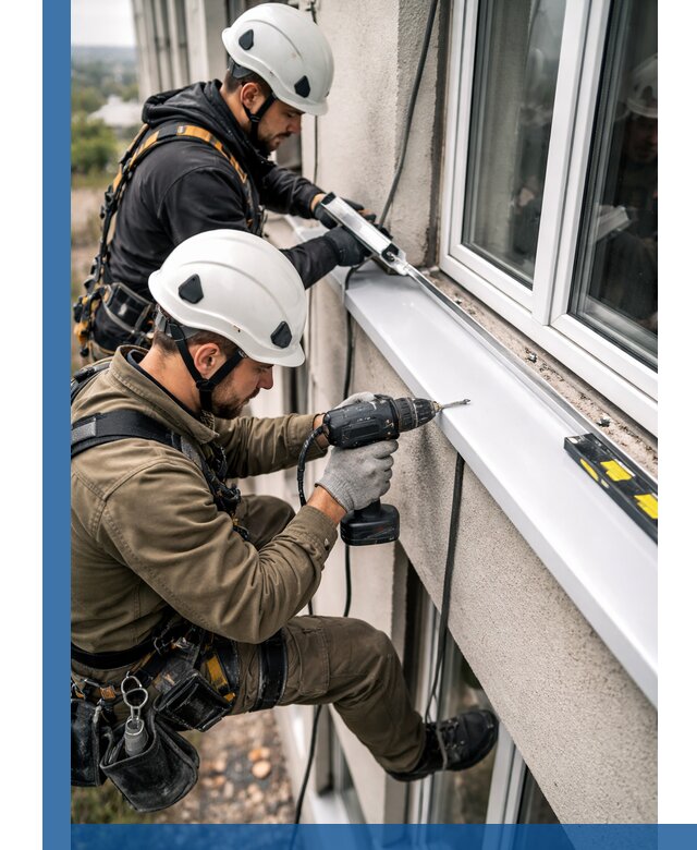 Профессиональный монтаж оконных отливов и отведения воды в Мегионе