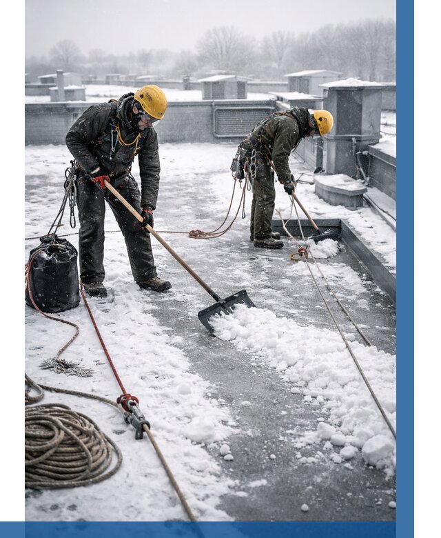 Очистка крыши от снега в Мегионе от 7819 р. | ВЫСОТНИК-Мго