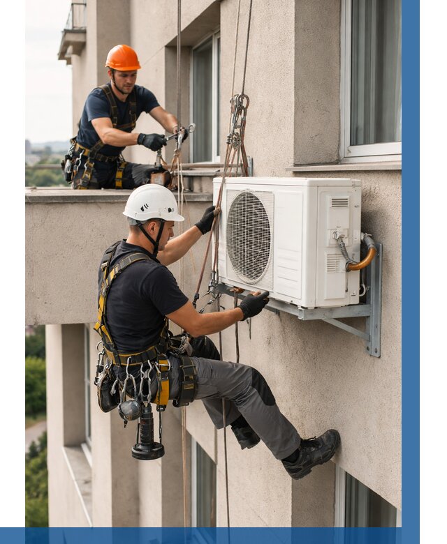 Монтаж внешнего блока кондиционера в Мегионе от 6776 р. | ВЫСОТНИК-Мго