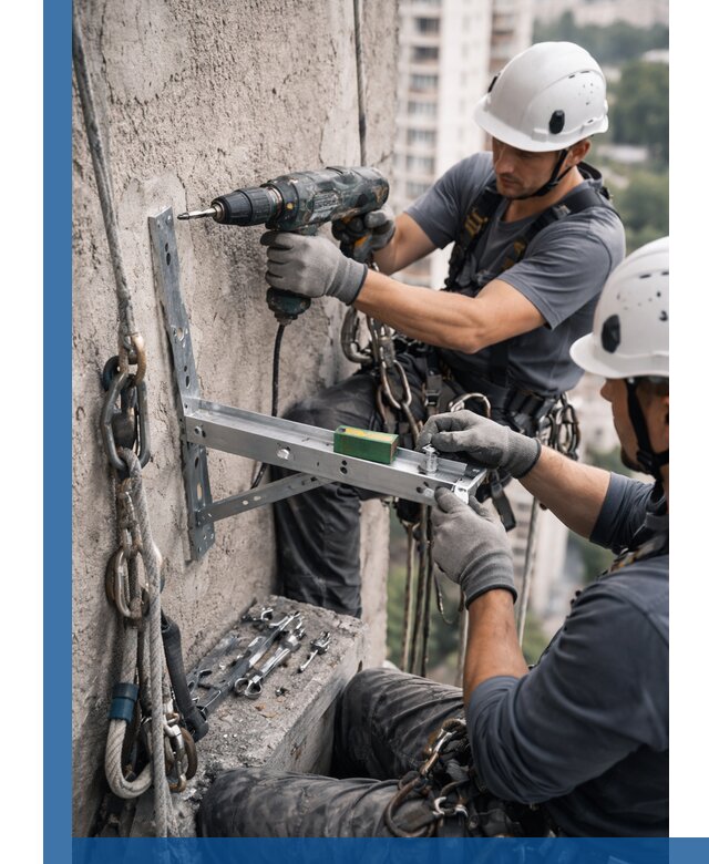 Установка кронштейнов кондиционера и крепежа в Мегионе