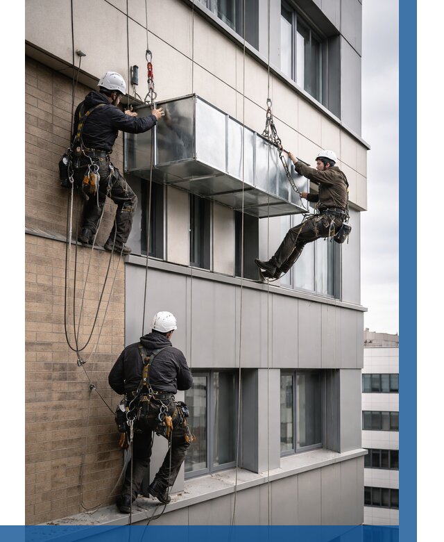 Монтаж воздуховодов на фасаде в Мегионе от 1564 р. | ВЫСОТНИК-Мго