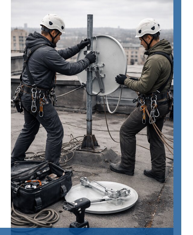 Демонтаж антенн на крыше в Мегионе от 4691 р. | ВЫСОТНИК-Мго