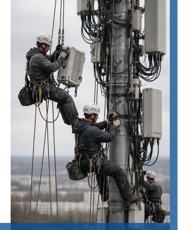 Монтаж оборудования связи на мачте в Мегионе от 7819 р. | ВЫСОТНИК-Мго