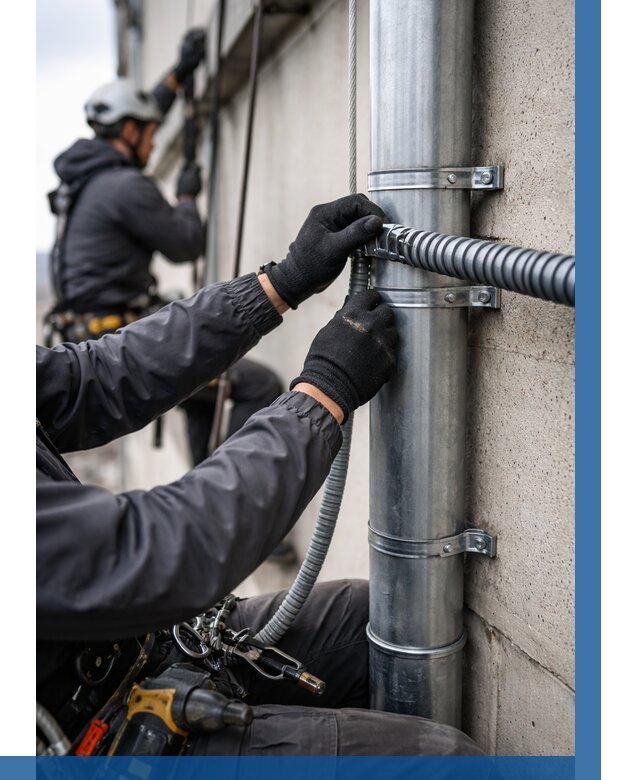 Монтаж гофры для кабеля в Мегионе от 313 р. | ВЫСОТНИК-Мго