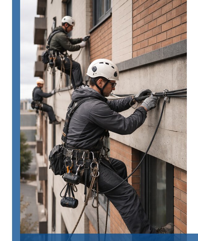 Крепление кабеля на фасаде монтаж и крепеж в Мегионе