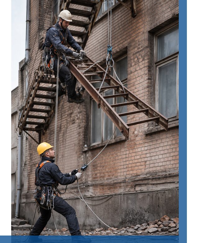 Демонтаж пожарной лестницы в Мегионе от 12510 р. | ВЫСОТНИК-Мго