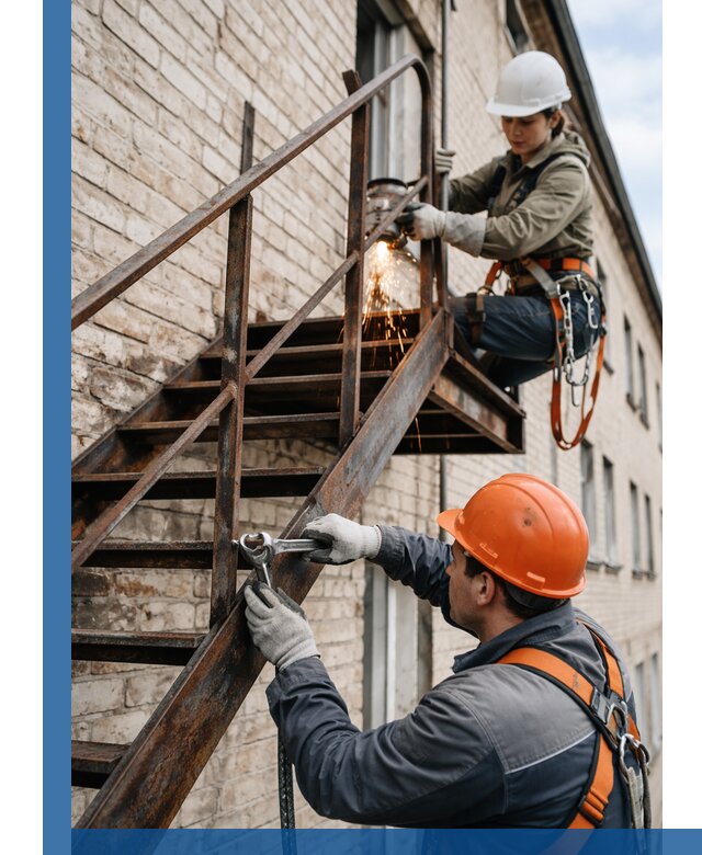 Ремонт и восстановление пожарных лестниц с выездом в Мегионе